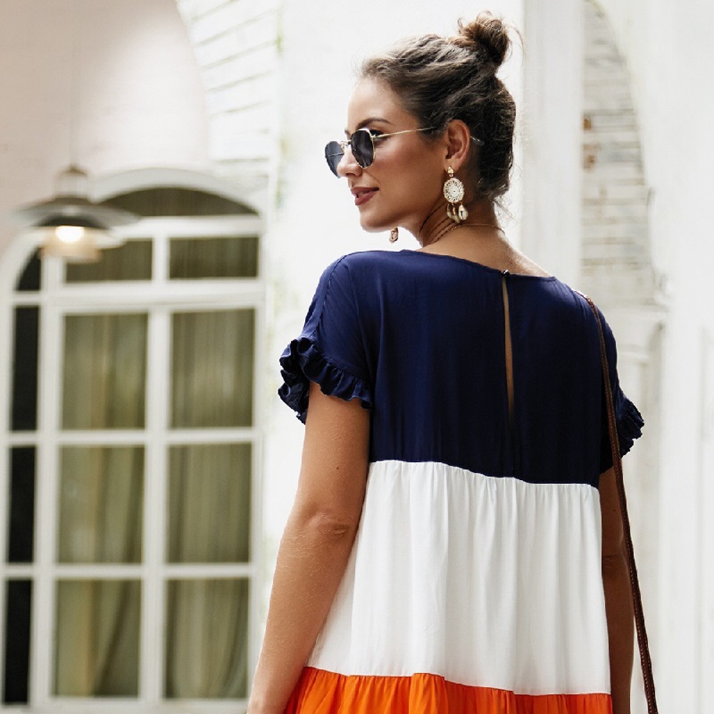 ❌ SOLD ❌ Colorblock Tiered Dress Dress, Size M, L, NWT - Picture 3 of 4